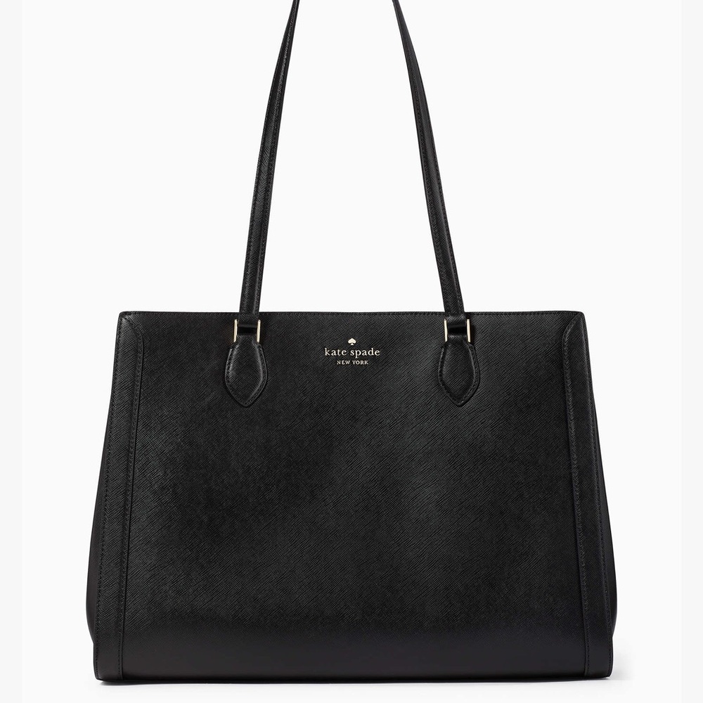 Kate Spade Black Structured Leather Tote